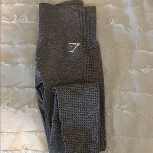 GYMSHARK Gray Textured Leggings
